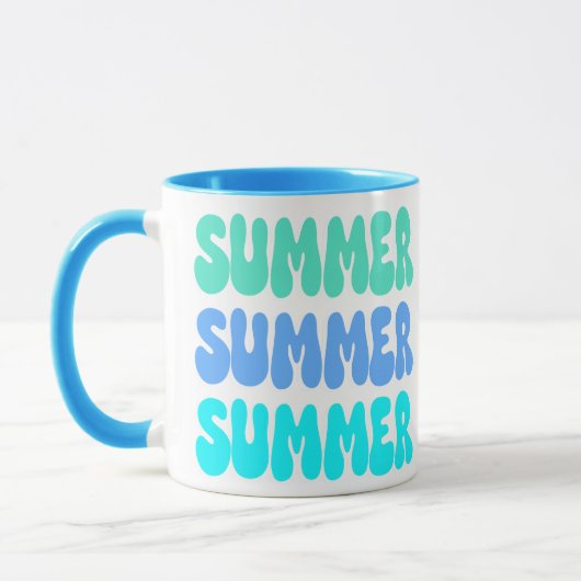 Zomer Zomer Retro Blauw Mok (Links)