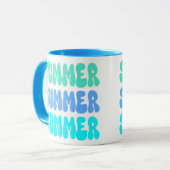 Zomer Zomer Retro Blauw Mok (Voorkant links)