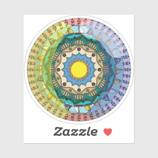 Zomer Zon Contour Sticker (Vel)