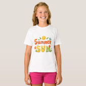 Zomer zon illustratie t-shirt (Voorkant volledig)