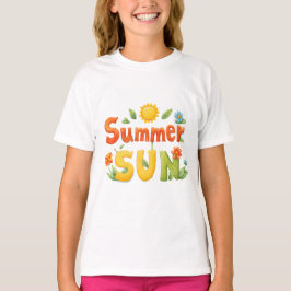 Zomer zon illustratie t-shirt