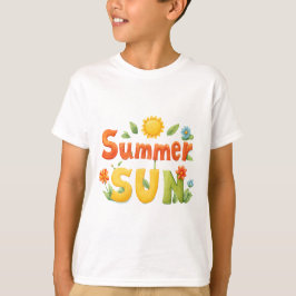 Zomer zon illustratie t-shirt