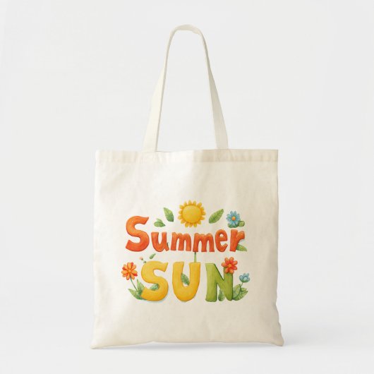 Zomer zon illustratie tote bag (Voorkant)