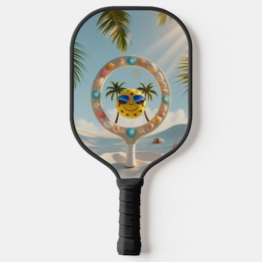 Zomer Zon Pickleball – Bright & Beachy Paddle Des (Achterkant)