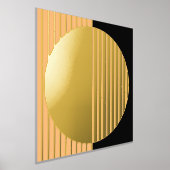Zomer Zon Sinaasappel Zwart Gestreepte Cirkels Art Folie Afdrukken (Laagn)