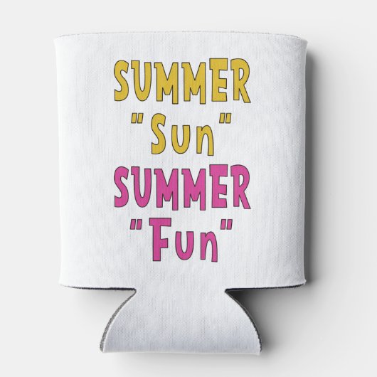 Zomer Zon Zomer Leuk Blikjeskoeler (Achterkant)