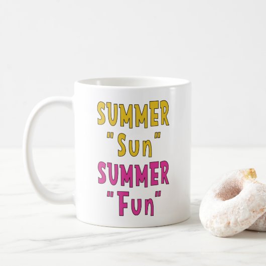 Zomer Zon Zomer Leuk Koffiemok (Met donut)
