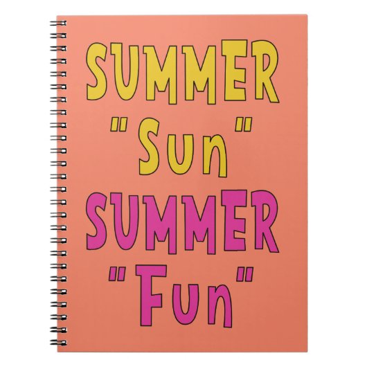 Zomer Zon Zomer Leuk Notitieboek (Voorkant)