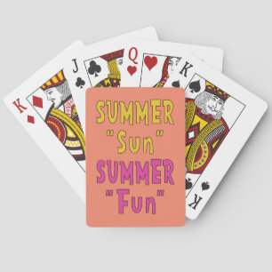 Zomer Zon Zomer Leuk Pokerkaarten