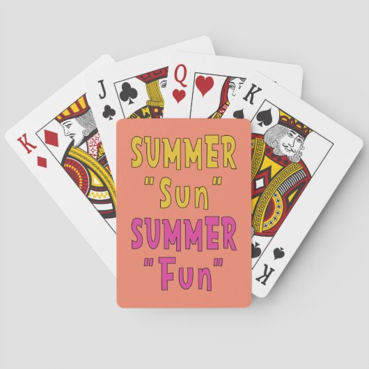 Zomer Zon Zomer Leuk Pokerkaarten (Achterkant)