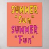 Zomer Zon Zomer Leuk Poster (Voorkant)