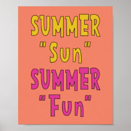 Zomer Zon Zomer Leuk Poster