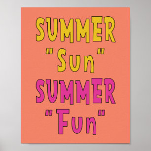 Zomer Zon Zomer Leuk Poster