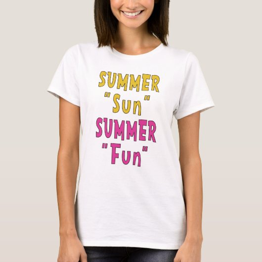 Zomer Zon Zomer Leuk T-shirt (Voorkant)