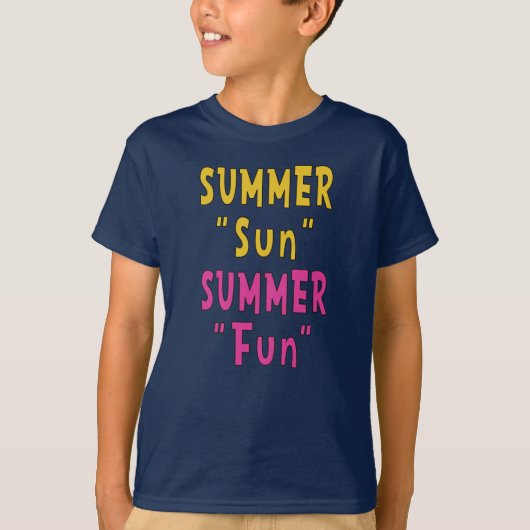 Zomer Zon Zomer Leuk T-shirt (Voorkant)