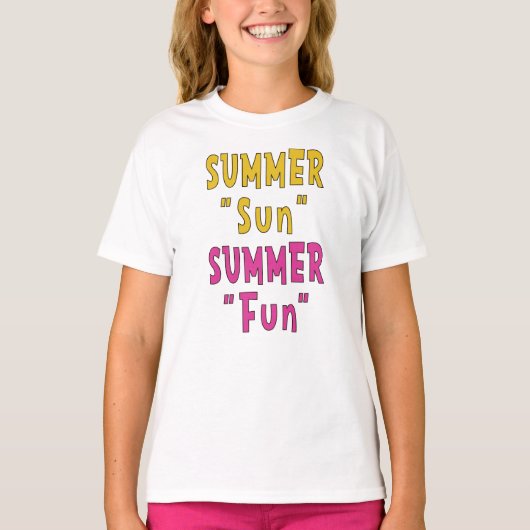 Zomer Zon Zomer Leuk T-shirt (Voorkant)