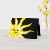 Zomer Zon, Zonnezonnige Zonnegroet Kaart (Gele Bloem)