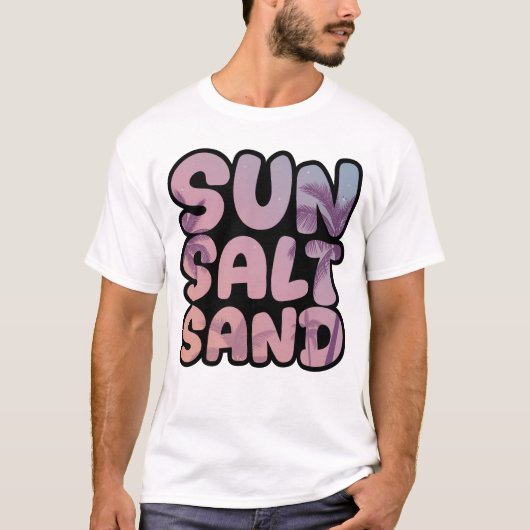 Zomer Zon Zout Zand Strand Trip T-shirt (Voorkant)