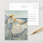 Zomer Zonlicht | Childe Hassam Briefkaart<br><div class="desc">Zomer zonlicht (Isles of Shoals) (1892) | Origineel kunstwerk van de Amerikaanse impressionistische schilder Childe Hassam (1859-1935). Het stuk toont een vrouw die aan het lezen is op de rotsige kliffen van de Shoals eilanden. Gebruik de ontwerpgereedschappen om aangepaste tekst toe te voegen of het afbeelding te personaliseren.</div>