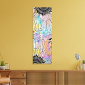 Zomer Zonnebloem 12" x 36" Canvas Afdruk (Insitu (Woonkamer))