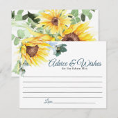 Zomer Zonnebloem Advies Kaart (Voorkant / Achterkant)