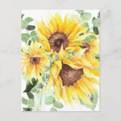 Zomer Zonnebloem Advies Kaart (Achterkant)