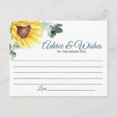 Zomer Zonnebloem Advies Kaart (Voorkant)