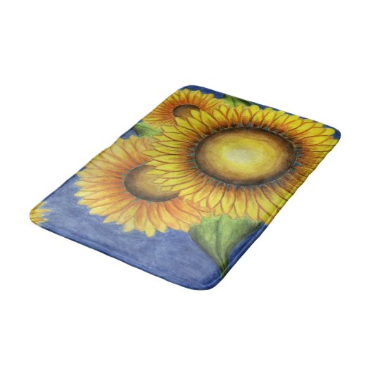 Zomer Zonnebloem Bad Badkamer Mat Rug Gift (Gekanteld)