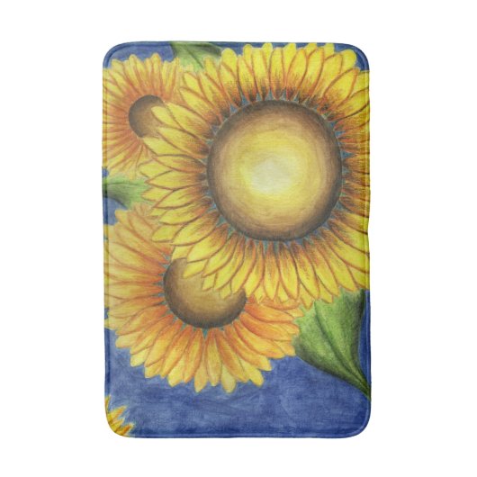 Zomer Zonnebloem Bad Badkamer Mat Rug Gift (Voorkant Verticaal)