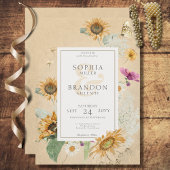  Zomer Zonnebloem Bloemen Bruiloft Kaart