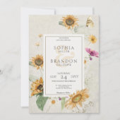  Zomer Zonnebloem Bloemen Bruiloft Kaart (Voorkant)