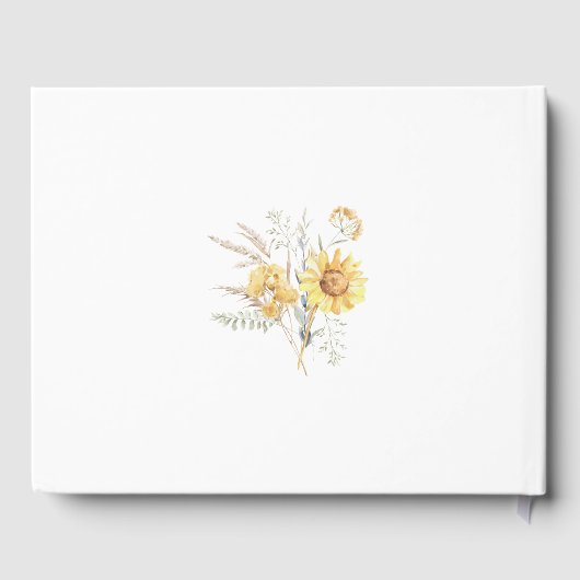 Zomer Zonnebloem bruiloft Gastenboek (Achterkant)
