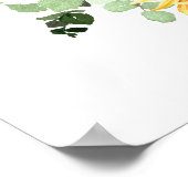 Zomer Zonnebloem Bruiloft Welkomstbord Poster (Hoek)