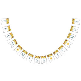 Zomer Zonnebloem Bruiloftsbanner Vlaggetjes