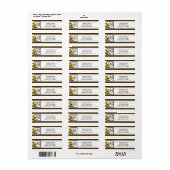 Zomer Zonnebloem Burlap retour adres label (Full Sheet)