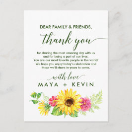 Zomer Zonnebloem Dank je Kaart