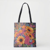 Zomer Zonnebloem en Bloemen Tote Bag (Voorkant)