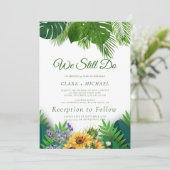 Zomer Zonnebloem Krans Huwelijksbelofte Verlenging Kaart (Staand voorkant)