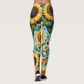 Zomer/zonnebloem/ Leggings (Achterkant)