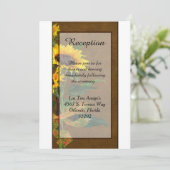 Zomer Zonnebloem Linnen 3.5x7 Ontvangstkaart Kaart (Staand voorkant)