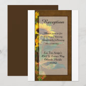 Zomer Zonnebloem Linnen 3.5x7 Ontvangstkaart Kaart (Voorkant / Achterkant)