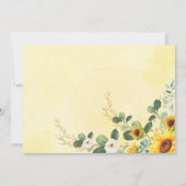 Zomer Zonnebloem Olifant rijden door Baby shower Kaart (Achterkant)