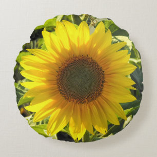 Zomer Zonnebloem Rond Kussen