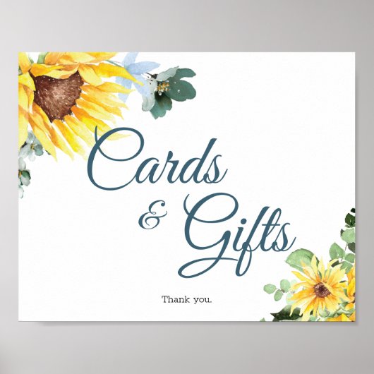 Zomer Zonnebloem Tafelblad Teken Poster (Voorkant)