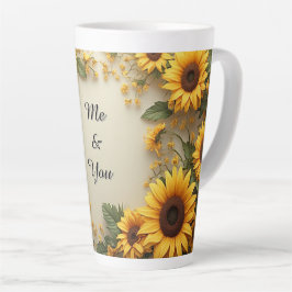 Zomer Zonnebloem Tuinontwerp Latte Mok