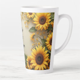 Zomer Zonnebloem Tuinontwerp Latte Mok