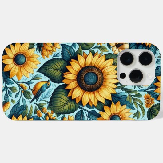 Zomer/zonnebloem/vogel Case-Mate iPhone Case (Achterkant (horizontaal))