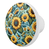 Zomer/zonnebloem/vogel Keramische Knop (Rechts)