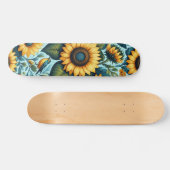 Zomer/zonnebloem/vogel Persoonlijk Skateboard (Horizontaal)