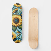 Zomer/zonnebloem/vogel Persoonlijk Skateboard (Voorkant)